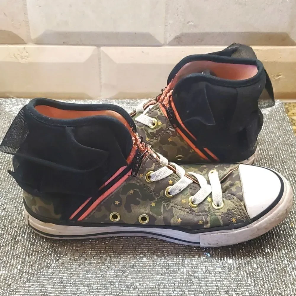 CONVERSE Kids All-Star Block Party Camo Sneakers - Size 2‎